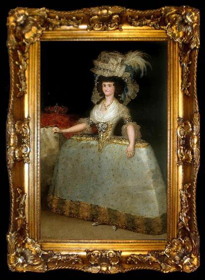 framed  Francisco de Goya Maria Luisa of Parma wearing panniers, ta009-2